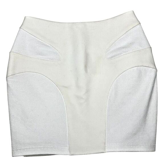 UNIQUE Dion Lee Off-White Contour Stitch Bandage Style Mini Skirt High Waist S - Picture 1 of 12